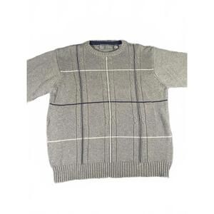 Oscar De La Renta Cable Knit Crew Neck Men’s XL 100% Cotton Sweater NWOT